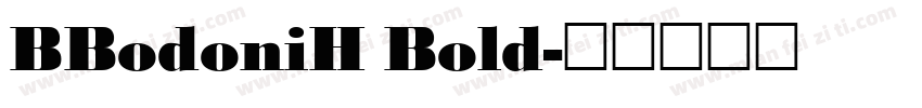 BBodoniH Bold字体转换